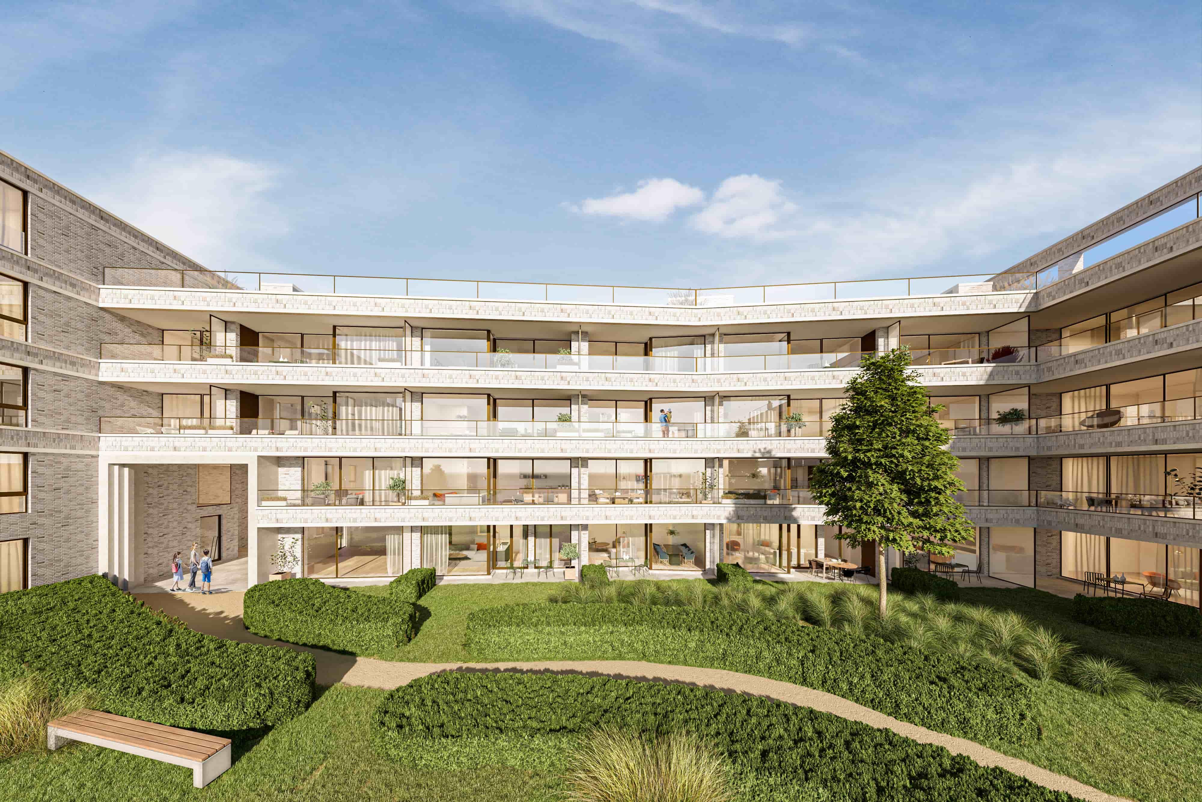 Voorgevel appartementsgebouw Eymard