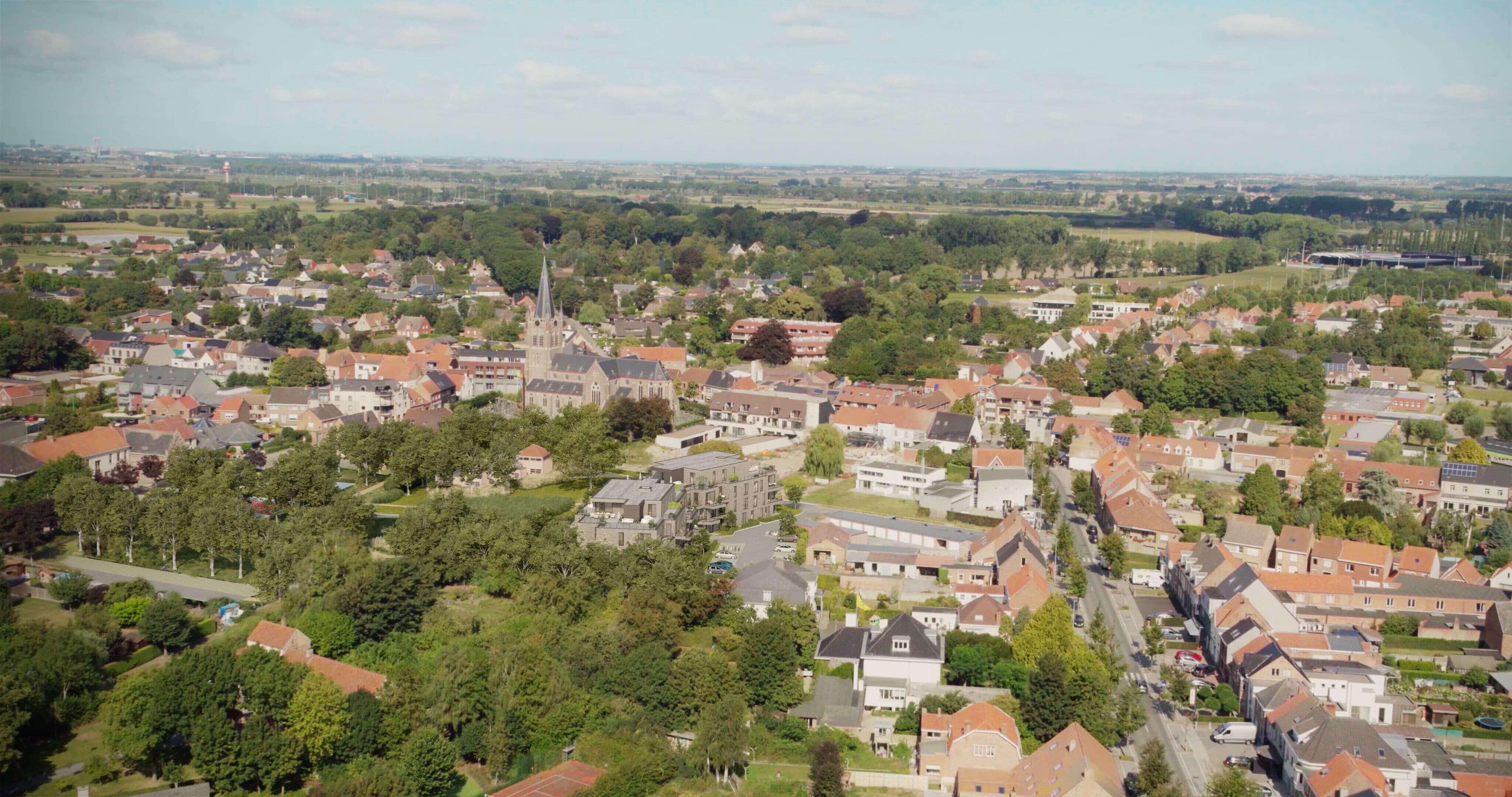 Luchtfoto buurt Jabbeke