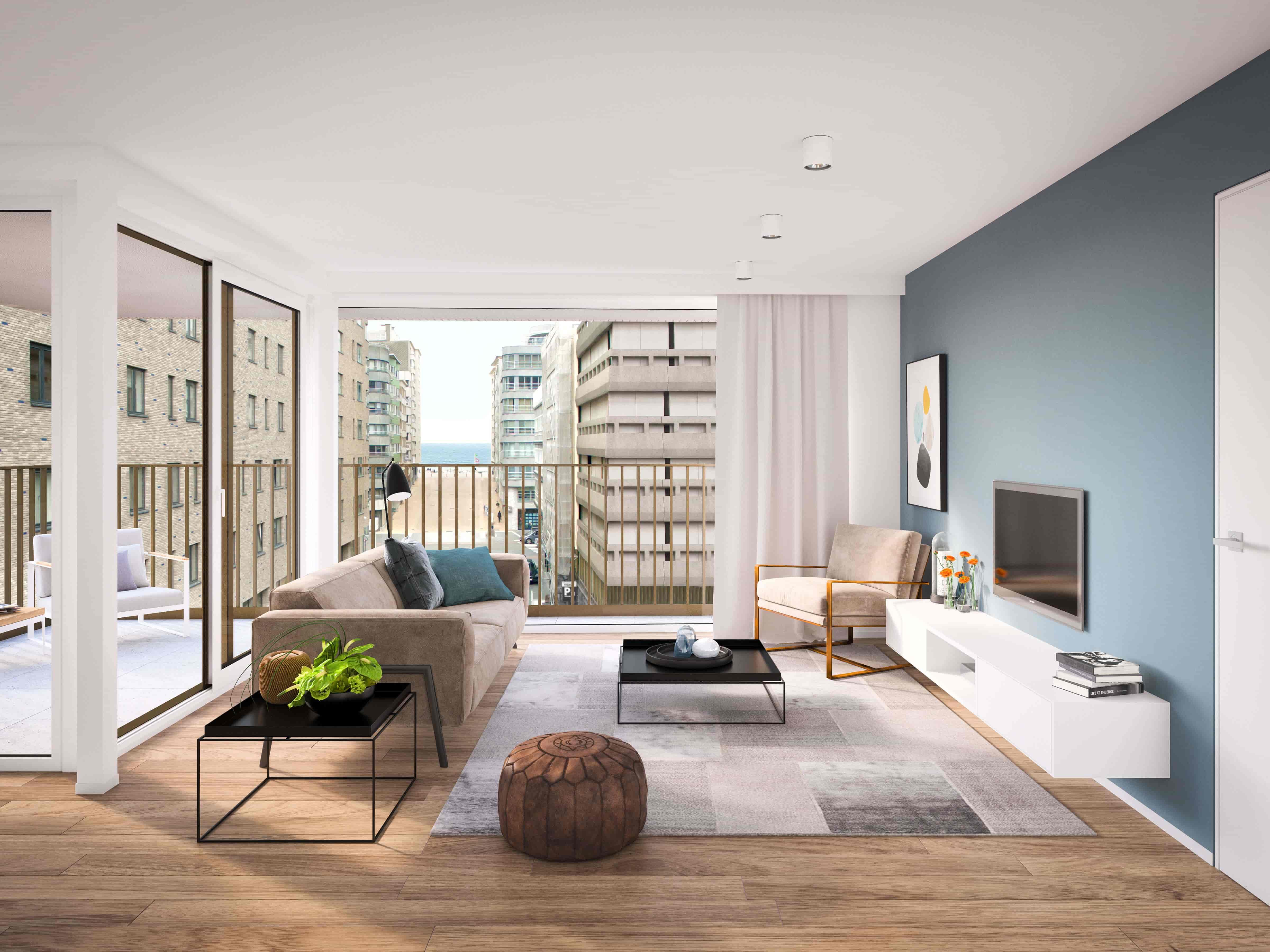 Binnen interieur leefruimte appartement