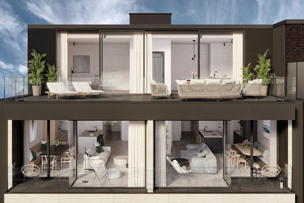 Inkijk appartementsgebouw \'t Strand